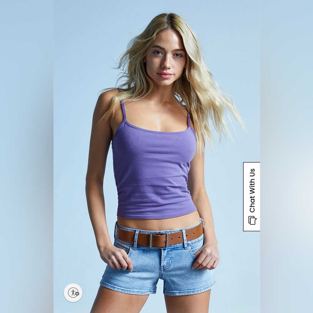 NWT Pacsun Medium Blue Stretch Low Rise Denim Shorts